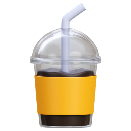 Café helado  3D Icon