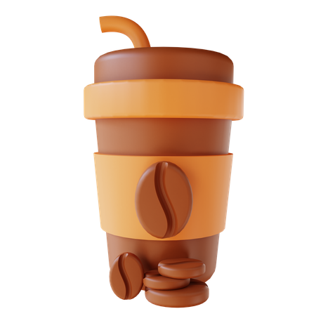 Café helado  3D Illustration