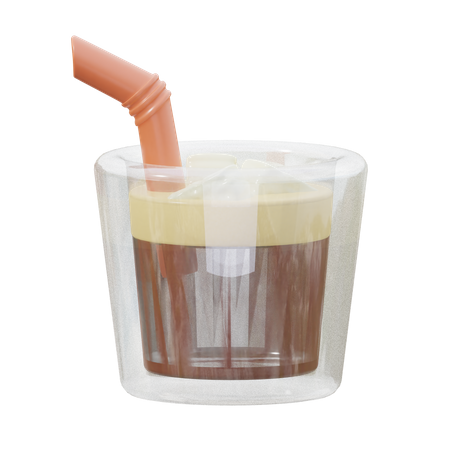 Café helado  3D Icon