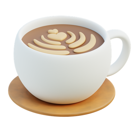 Café con leche  3D Icon