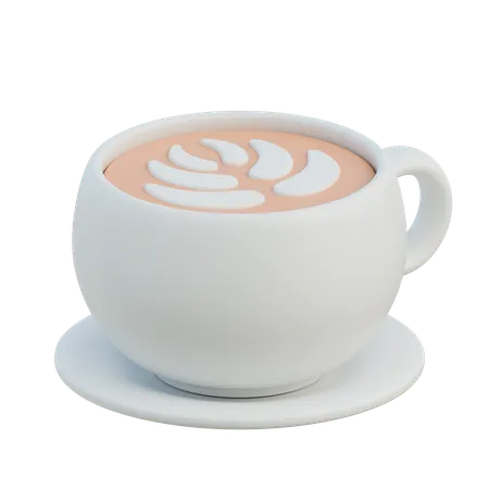 Café au lait  3D Illustration