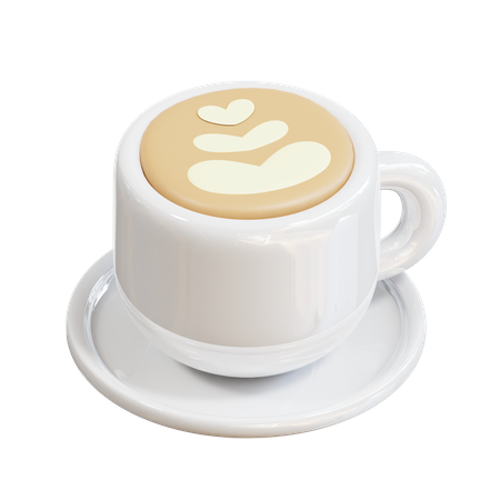 Café au lait  3D Icon