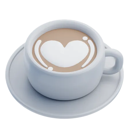 Latte café  3D Icon