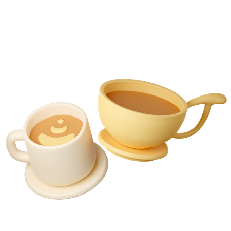 Arte del café con leche  3D Icon