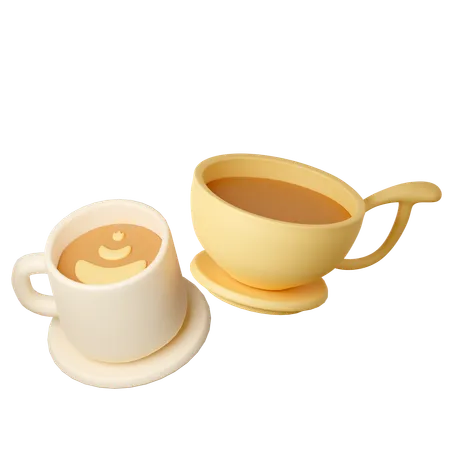 Arte del café con leche  3D Icon