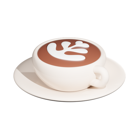 Arte com café com leite  3D Icon