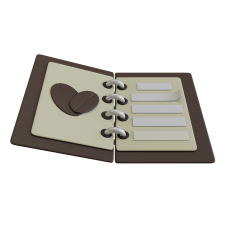 Menu de livre de café  3D Icon