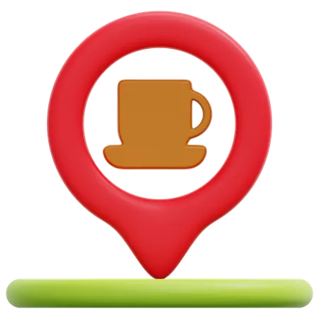 Cafe Location  3D Icon