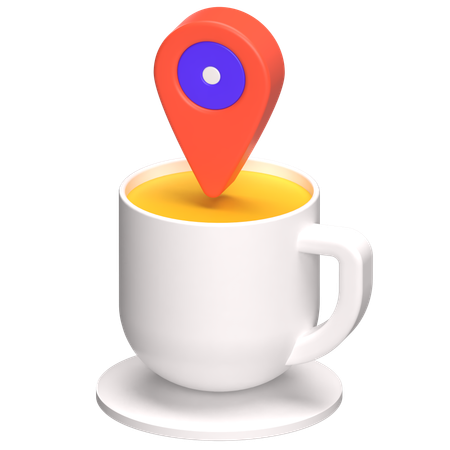 Cafe Location  3D Icon