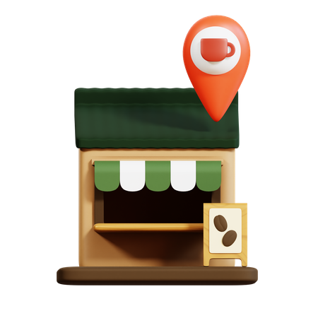 Cafe Location  3D Icon