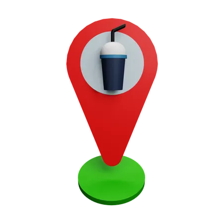 Cafe Location  3D Icon