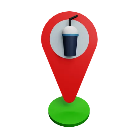 Cafe Location 3D Icon