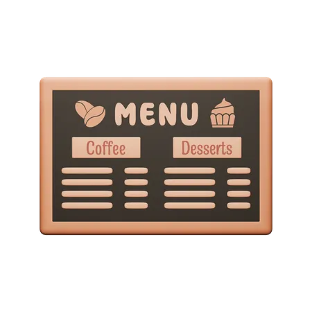 Carte du café  3D Icon