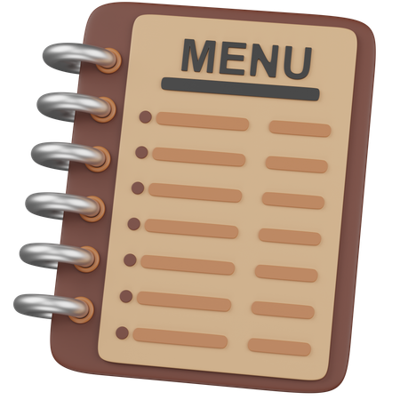 Cafe Menu  3D Icon