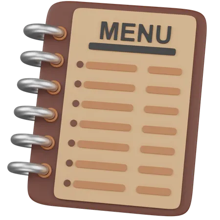 Cafe Menu  3D Icon