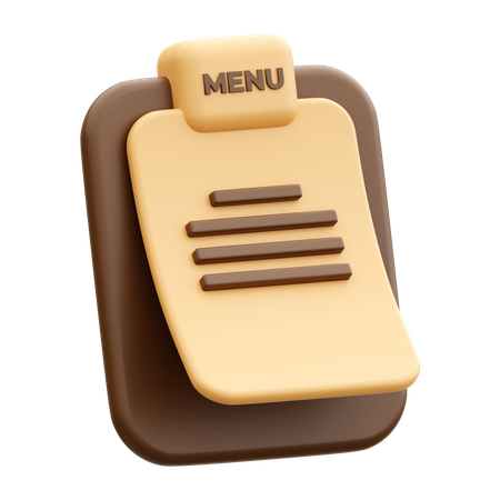 Cafe Menu  3D Icon