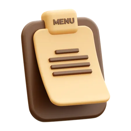 Cafe Menu  3D Icon