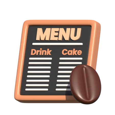 Cafe Menu  3D Icon