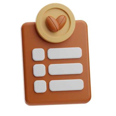 Cafe Menu  3D Icon