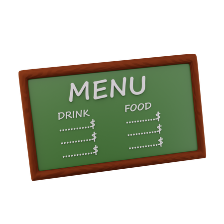 Cafe Menu  3D Icon