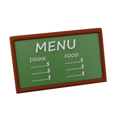 Cafe Menu  3D Icon