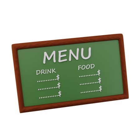 Cafe Menu  3D Icon