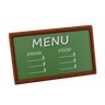 cofe menu 3d logo