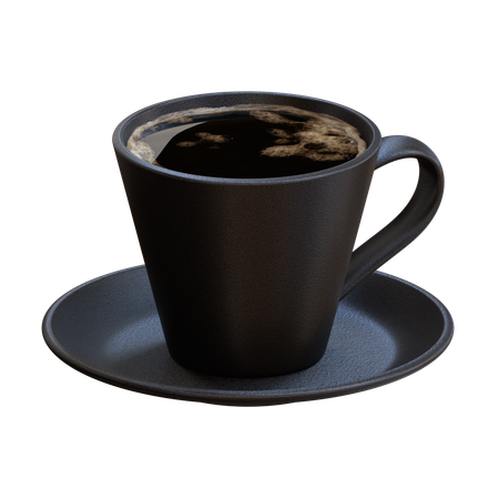 Café negro  3D Icon