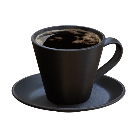 Café negro  3D Icon