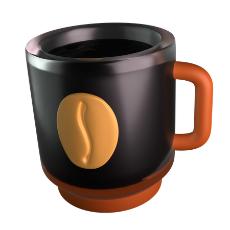 Café negro  3D Icon