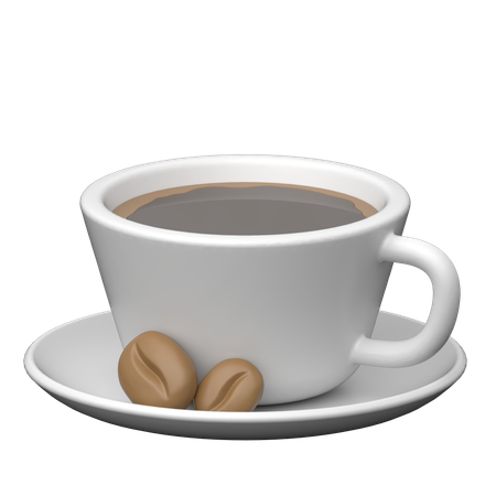 Café negro  3D Icon