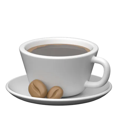 Café negro  3D Icon