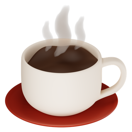 Café negro  3D Icon