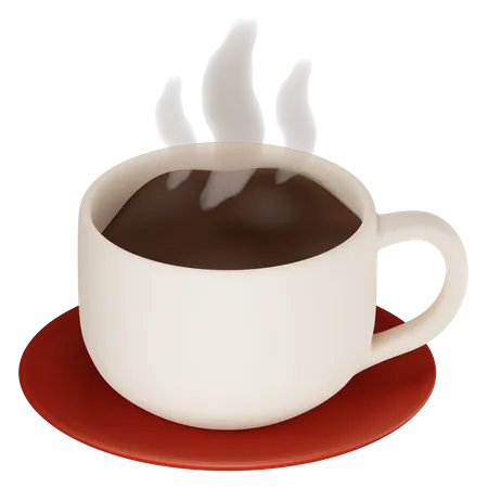 Café negro  3D Icon