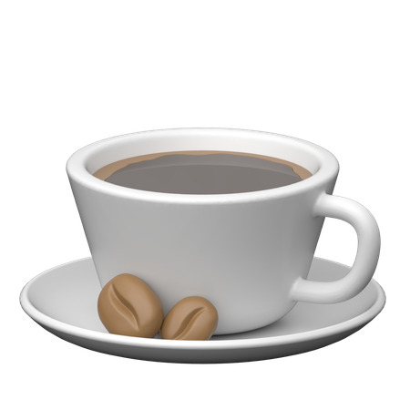 Café noir  3D Icon