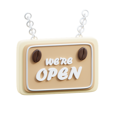 Cafe Open  3D Icon
