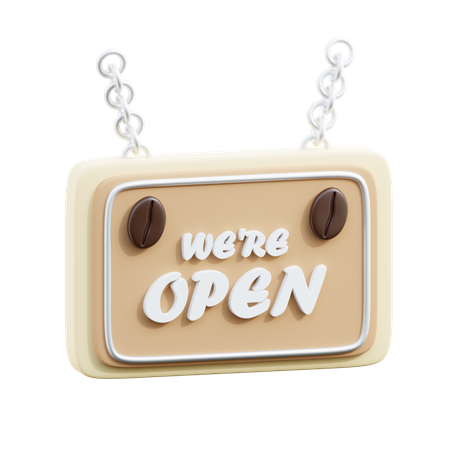 Cafe Open  3D Icon