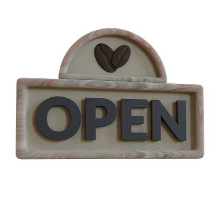 Cafe Open  3D Icon