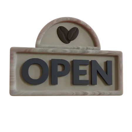 Cafe Open  3D Icon