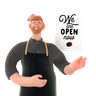 3d open restaurant emoji
