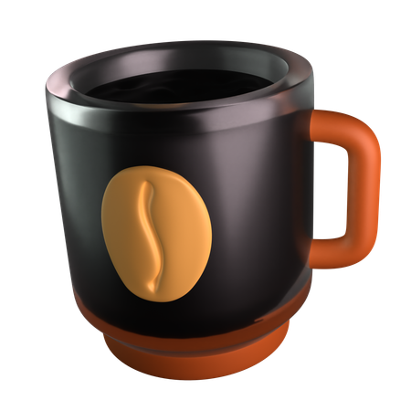 Café preto  3D Icon