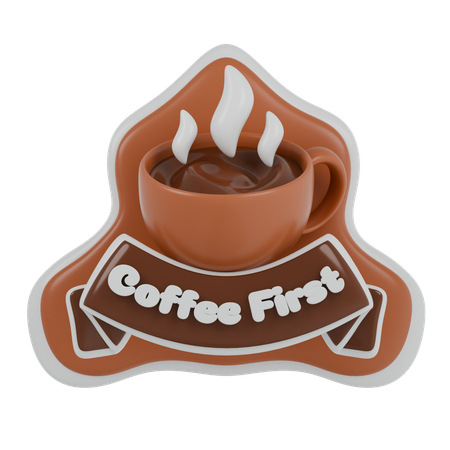 Café primeiro  3D Sticker