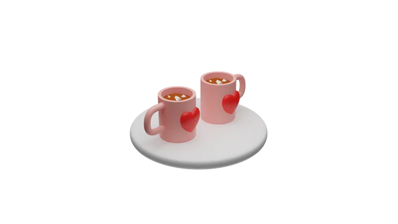 Cafe de san valentin  3D Icon