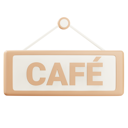 Cafe Sign  3D Icon