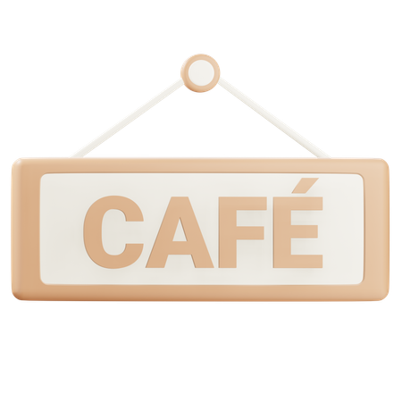 Cafe Sign  3D Icon