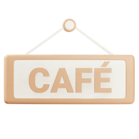 Cafe Sign  3D Icon