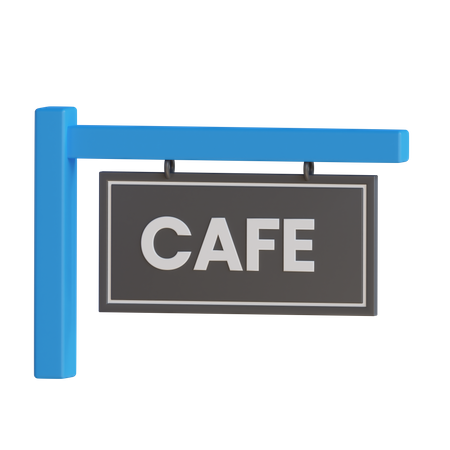 Cafe Sign  3D Icon
