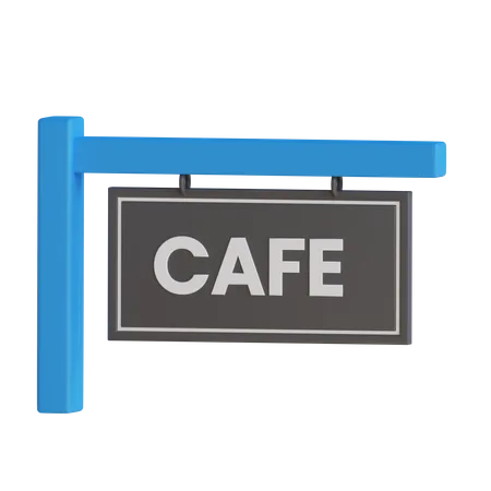 Cafe Sign 3D Icon