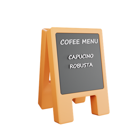 Menú del puesto de cafetería  3D Icon