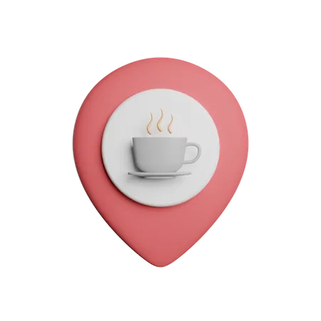 Café-Standort  3D Icon